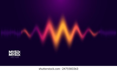 Abstract Digital EQ Music Equalizer. Sound Wave Design Element. Speaking Sound Wave Vector Illustration. Artificial Intelligence AI Assistant Voice Visualization. Immagine vettoriale stock