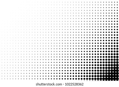 Abstract futuristic halftone pattern. Comic background. Dotted backdrop with circles, dots, point small scale. Design element for web banners, posters, cards, wallpapers, sites. Black and white colorのベクター画像素材
