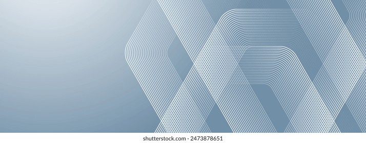 Abstract hexagon lines on gray background. Geometric stripe line art design for poster, brochure, cover, website, banner. เวกเตอร์สต็อก