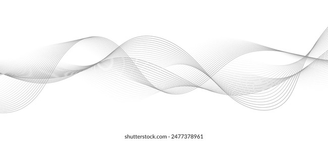 Abstract vector modern background with grey wavy lines and particles. EPS10 เวกเตอร์สต็อก