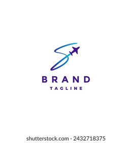 Airplane Initial Letter S Lines Logo Design. Airplanes Shape The Letter S Logo Design. Arkivvektor