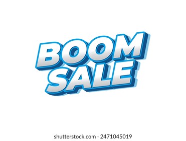 Boom sale. Text effect design in eye catching color with 3D look effect: stockvector