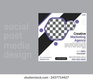 Boost Your Brand's Visibility with this Corporate Social Media Template Immagine vettoriale stock