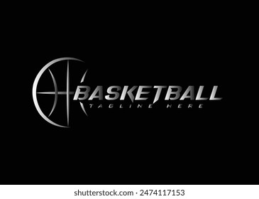 Basketball logo vector graphic for any business especially for sport team, club, community.	: wektor stockowy