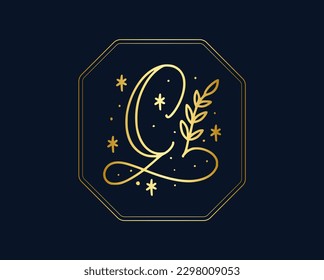 Beauty and fashion C letter logo vector Stock-vektor