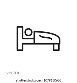 bed line icon - vector illustration eps10 Stock Vector