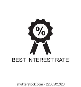 best interest rate icon , business icon 库存矢量图