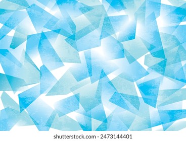 Blue ice grunge geometric pattern background 库存矢量图