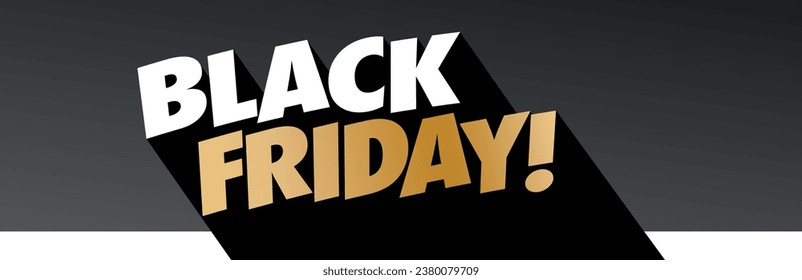 Black friday banner black and gold Stock Vector