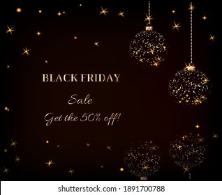 black friday discounts dark background Stock Vector