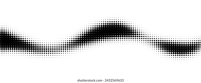 白黒のハーフトーンパターン。抽象的なハーフトーンの点線背景。ベクターイラストのベクター画像素材