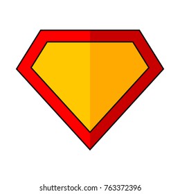 Bright superhero color logo on white background. Vector illustration. Superhero logo in flat design: stockvector