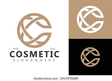 C Cosmetic Knot Logo Design Vector Template Stock-vektor