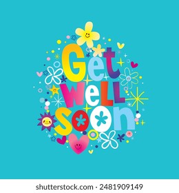 Get well soon greeting card – Vector có sẵn
