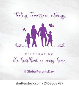 Global Day of Parents 1st June. Social Media Template vector Design 库存矢量图