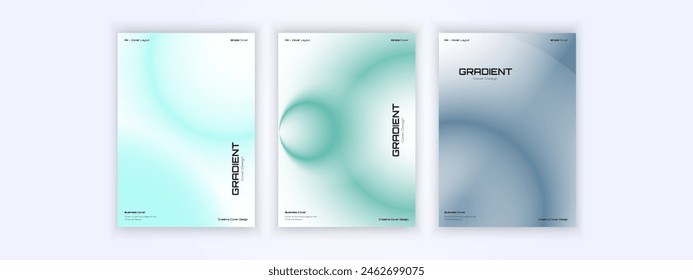 gradient cover, minimalist cover design, simple gradient circle line illustration made from perspective Stock vektor