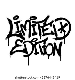 Graffiti spray paint Word limited edition Isolated Vector Stockvektor