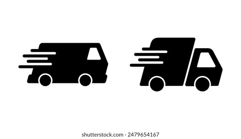 Delivery Icon vector isolated on white background. Fast Delivery Icon. Fast shipping delivery truck. Truck icon delivery 库存矢量图