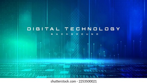 Digital technology speed connect blue green background, cyber nano information, abstract communication, innovation future tech data, internet network connection, Ai big data, line dot illustration 3d, vector de stoc