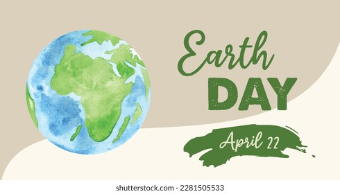Earth Day. International Mother Earth Day. Environmental problems and environmental protection. Flat vector illustration. Stock Vector