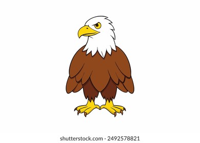 Illustration élégante d'un oiseau d'aigle dans une pose de vol dynamique, parfaite pour des besoins de conception variés. : image vectorielle de stock