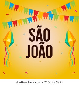 Festa De Sao Joao vector. Sao Joao vector. स्टॉक वेक्टर