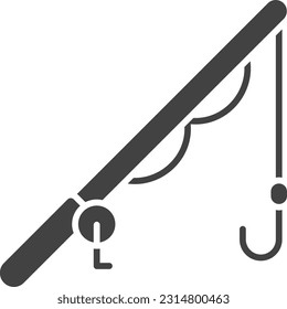 Fishing Rod icon vector image. Suitable for mobile application web application and print media. Immagine vettoriale stock