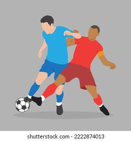 flat illustration of football player vector Stock-vektor