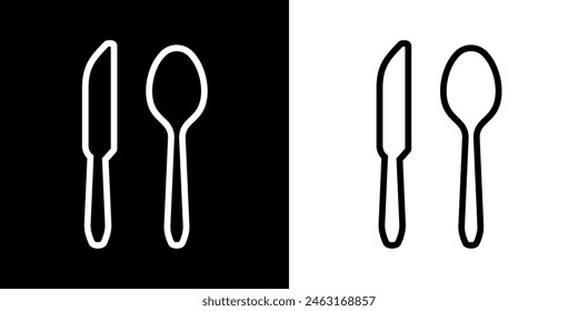 Kitchen set. Cooking tools. Image of cooking utensils. Image of kitchen tools. Black logo. Silhouette logo Arkistovektorikuva