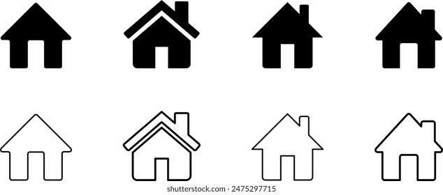 Home Icon. House icon Vector illustration. - Vector στοκ