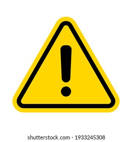 Sinal de atenção de aviso de perigo com símbolo de ponto de exclamação. Ilustração vetorial. Imagem Vetorial Stock