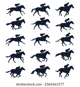 hand draw silhouette horse race icon vector illustration Stock-vektor