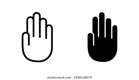 Hand icon vector isolated on white background. Hand gesture. hand stop Stock vektor