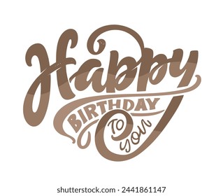 お誕生日おめでとうございます – かわいい手描きの落書き文字はがき。お祝いの時間。願い事をして。誕生日パーティーの時間 – バナー、Tシャツデザインのラベル。100%のベクター画像のベクター画像素材