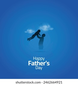 Happy fathers day creative social media post 库存矢量图