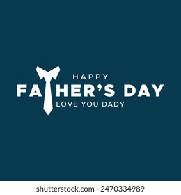 happy father's day, father day typography post, love you dady. dark background. vector or eps file., vector de stoc