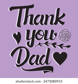 Happy Father's day, World's best dad, Thank you, Love you, For my dear daddy handdrawn lettering quotes. Handwritten decorative phrases. EPS 10 isolated vector illustration for prints, cutting designs स्टॉक वेक्टर