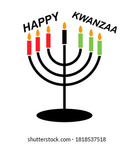 Happy kwanzaa , american design isolated on white background. Greeting card, vector illustration: stockvector