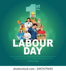 happy international labor day. vector illustration design 库存矢量图