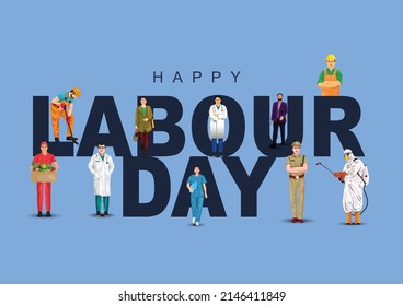 happy international labor day. vector illustration design Stock Vector
