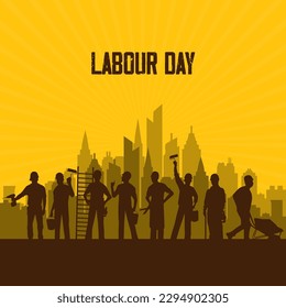 Happy Labour Day. Labour day vector illustration. Stock Vector