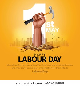 happy Labour day or international workers day vector illustration. labor day and may day celebration design. – Vector có sẵn