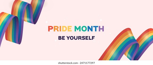 happy pride month vector, celebration and commemoration of lesbian, gay, bisexual, and transgender pride. LGBT Pride Month. vector illustration design template. June. 库存矢量图