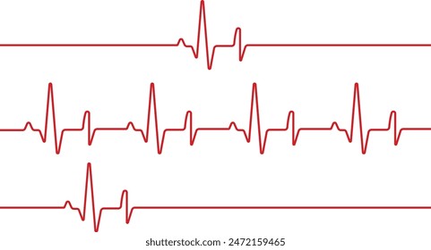 heart beat on e c g cardiogram vector Arkistovektorikuva