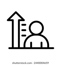 height limit line icon illustration vector graphic. Simple element illustration vector graphic, suitable for app, websites, and presentations isolated on white background Stockvektor