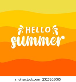 Hello summer. welcome summer. summer time vector illustration Vektor Stok