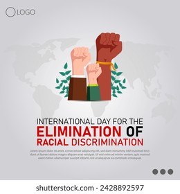International Day for the Elimination of Racial Discrimination, observed on March 21st, is a global initiative dedicated to combating racism and promoting equality.: stockvector