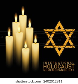 International Holocaust Remembrance Day vector. Star of David . January 27. Important day Stock vektor