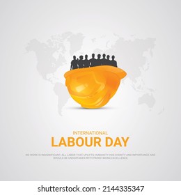 International Labor Day. Labour day. May 1st. 3D illustration  Stock Vector