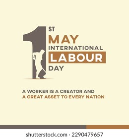 International Labour Day, May 1st,  
A Group of People in different Construction workers, Labor day, World Labor Vector Templates, Social Media Post Stock Vector